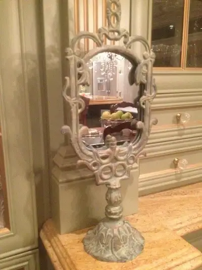 Cast Iron Room Mirror Heavy Display Old Fashion Up Shabby Chic m, View more