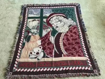 CHRISTMAS COTTON THROW RUG. 483, View more