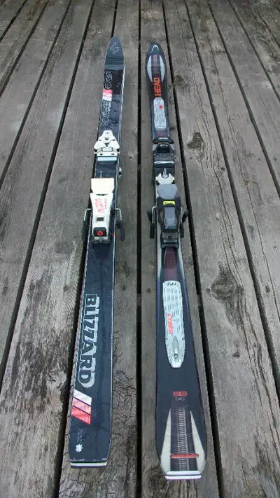 1-Pair of Blizzard ZPO2000, 185 cm, with Geze 941 bindings, $50 1-Pair of Head 28XTPS, 190 cm, with...