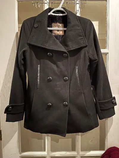 Manteau hiver court noir femme / Black short women winter coat, View more