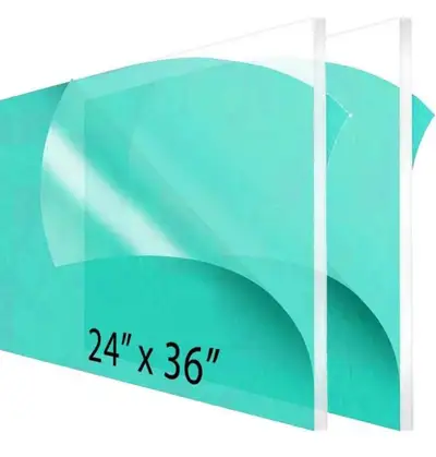 Brand new 24x36 transparent plexiglass/ cast acrylic sheets, View more