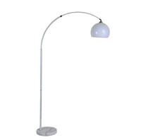 11-005 Floor Lamp With PVC Hat in Metal White or Black Finish