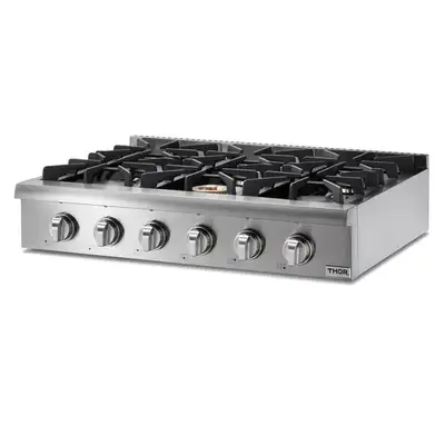 New Thor Kitchen 36” Gas Rangetop / Cooktop — Model HRT3618U, View more