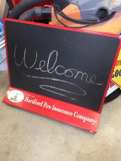 Hartford chalkboard. Unique shape. Great for shop or garage. Great size at 28”x24”. $250 call or tex...