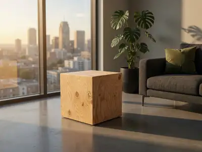 Plywood Cubes - Side Table Chair Ottoman, View more