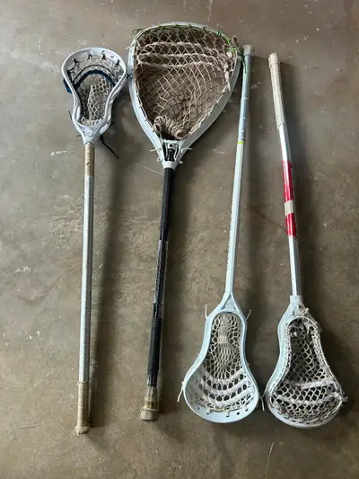 4 Lacrosse Sticks, View more