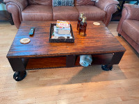 Live Edge Rustic Design Coffee Table and End Tables - Like New