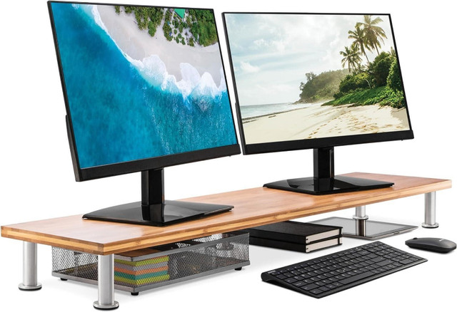 BRAND NEW 42-inch Bamboo Monitor Stand in Laptop Accessories in Mississauga / Peel Region