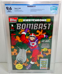 Bombast #1 CBCS 9.6 Topps 1993 Jack Kirby 1st App Bombast +Card