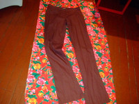 MIU MIU Italie PANTALON COTON COULEUR PRUNE