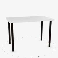Table, white/black(100x60 cm (39 3/8x23 5/8 ")
