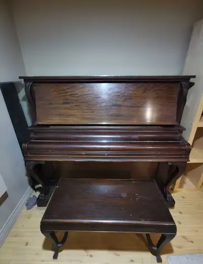 Antique Gerhard Heintzman Piano With Bench, View more