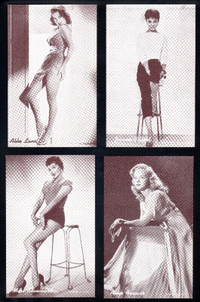 1950's EXHIBIT ARCADE CARD "HOLLYWOOD LOVELIES" EX+++ MINT SHAPE