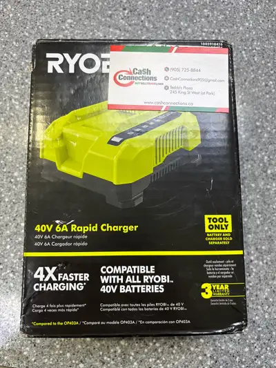 Ryobi OP406 40V Rapid Charger, View more