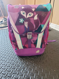Purple kids school bag