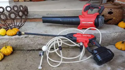 Craftsman 20 volt blower and pressure washer, View more