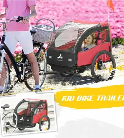 3 in 1 Aosom Double Seat Bike Trailer, View more