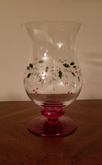 Vintage Pfaltzgraff Winterberry Hurricane Candle Lamp