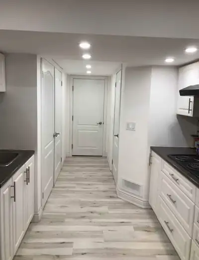 Basement studio apartment available for lease assignment. • Separate entrance • Kitchen and washroom...