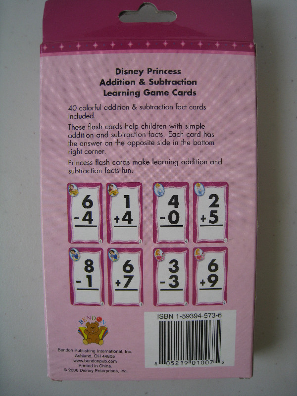 Disney Princess Learning Game Card Set in Toys & Games in Guelph - Image 2