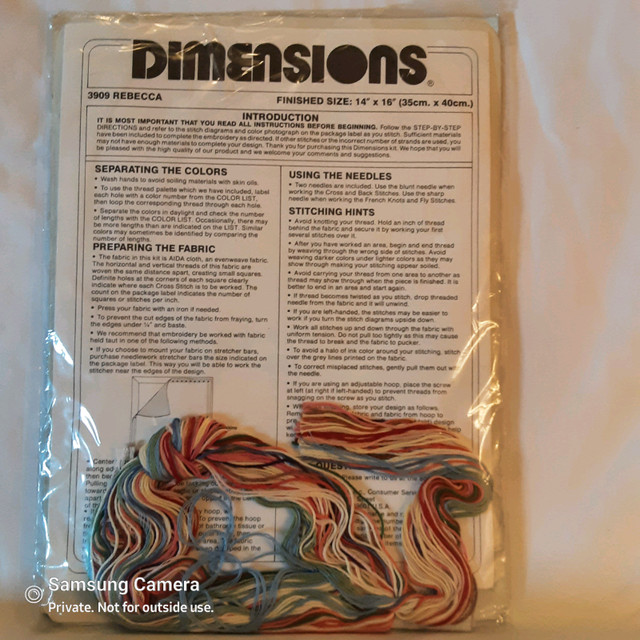 Rebecca crosstitch Kit 3909 by Jessie Willcox Smith, Dimensions in Hobbies & Crafts in Calgary - Image 3