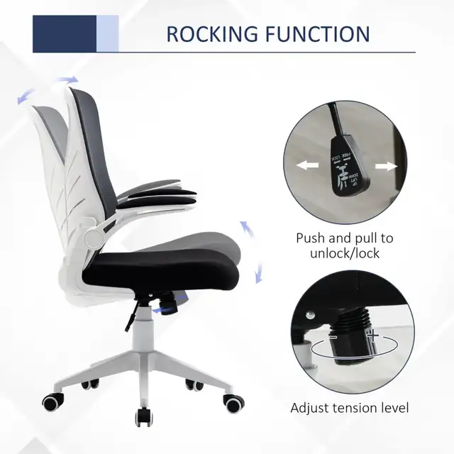 Mesh Office Chair Swivel Task Desk Chair with Lumbar Back Suppor in Chairs & Recliners in Markham / York Region - Image 7