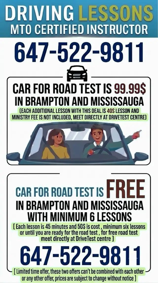 Driving Lessons MTO Certified Instructor532105673154252803