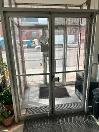Porte aluminium door commercial double