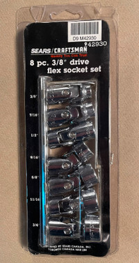 Sears/Craftsman 3/8" drive flex socket set (NEW!, standard)