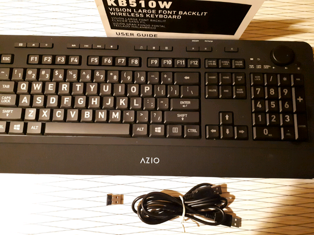 AZIO KB510W WIRELESS VISION Large Font LED Backllit Keyboad in Mice, Keyboards & Webcams in Mississauga / Peel Region - Image 4