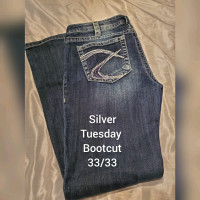 Womans silver jeans