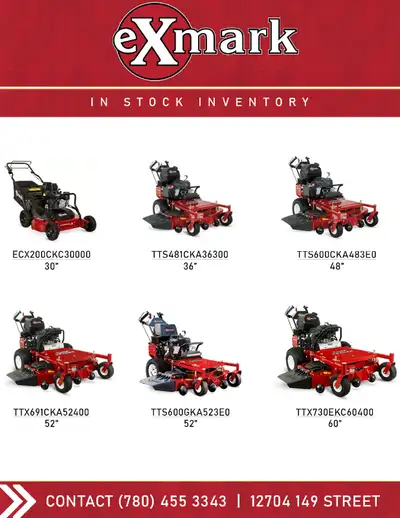Exmark Lawn Mowers | Commercial Mowers IN STOCK