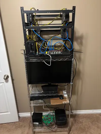 Crypto mining rig  with  ASRock H110 Pro BTC+ 13 gpu motherboard, View more