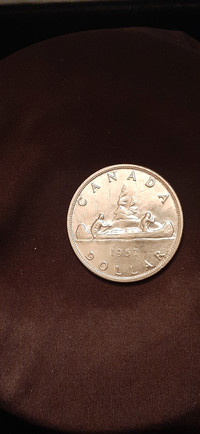 1957 Silver Dollar Canadian FWL