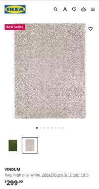 STOENSE Rug, low pile, off-white, 133x195 cm (4'4x6'5) - IKEA CA