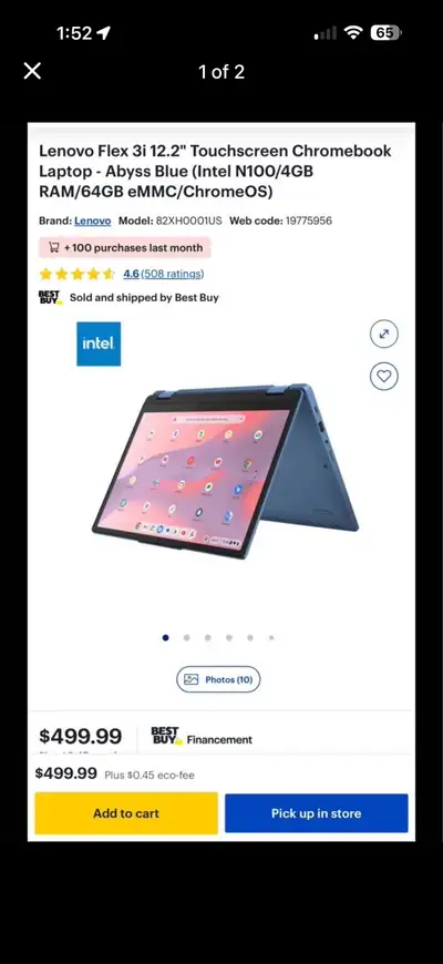 Lenovo Flex 3i 12.2" Touchscreen Chromebook, View more