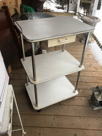 Spa Trolley with Casters and Drawer