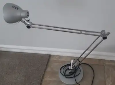 Adjustable table lamp, Antifoni series from IKEA. Missing glass cover over bulb, and needs new bulb,...