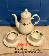 Vintage Marlborough Old English tea pot and 2 tea sets 