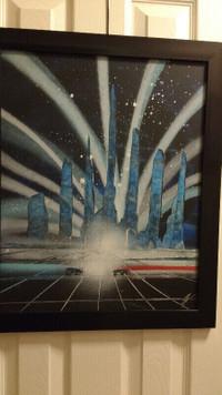 Tron Inspired Original Spray Painting - Mint Condition