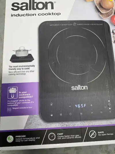 This Salton induction cooktop is like new, offering precise and fast cooking with its 1500 watts of...