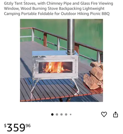 Final sale Foldable stove wood MISSING PIPE Pick up only 16 th ave and 9 line Markham