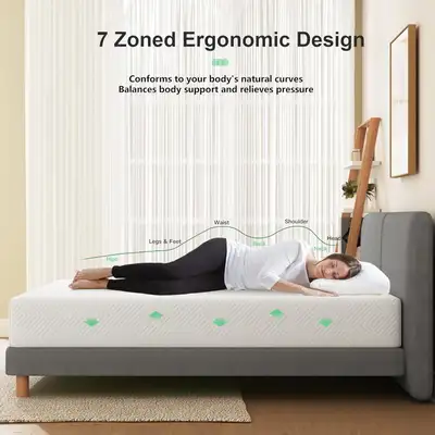 o A1 BUY: COOL MEMORY FOAM MATTRESS 10-in MED and FIRM two sided, View more