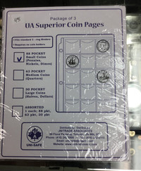 UA       88 pocket small superior coin    pages(package of 3)