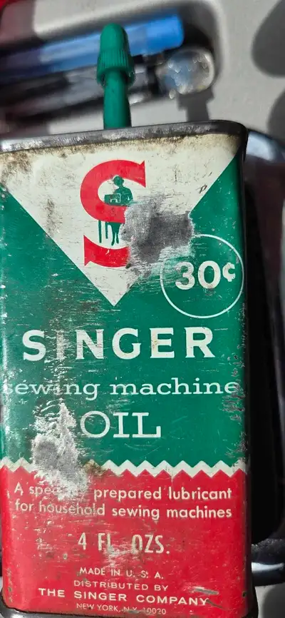 Vintage Singer Sewing Machine Oil Tin, View more