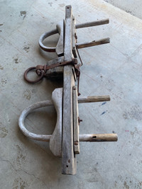 Antique wooden oxen harness 
