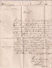 Handwritten Letters, Acquired in Paris Antique Shop 1809-1819