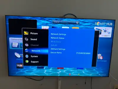 Samsung 55” Smart TV (UN55ES8000), View more