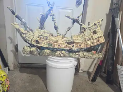 Large Aquarium Pirate Ship Ornament, View more