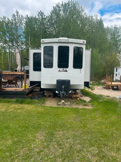 FOR SALE: 2022 Cottage Cedar Creek Destination Trailer – Gently Used, Like New! This stunning 2022 F...